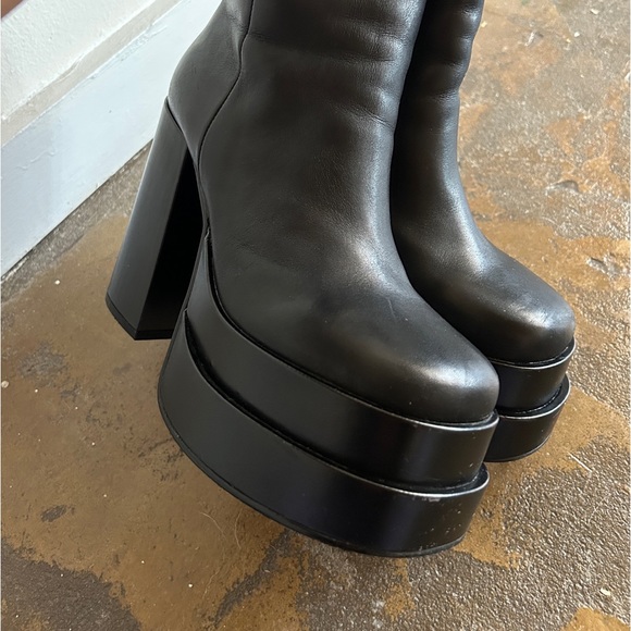 Steve Madden cobra black leather platform boot - Picture 7 of 9